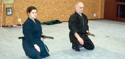 Jean-François et Virginie au Sabre, Un autre enseignement de Hatsumi Sensei,  hatsumi, hombu dojo, bujinkan, bujinkan paris, ninja, ninjutsu, kunoichi